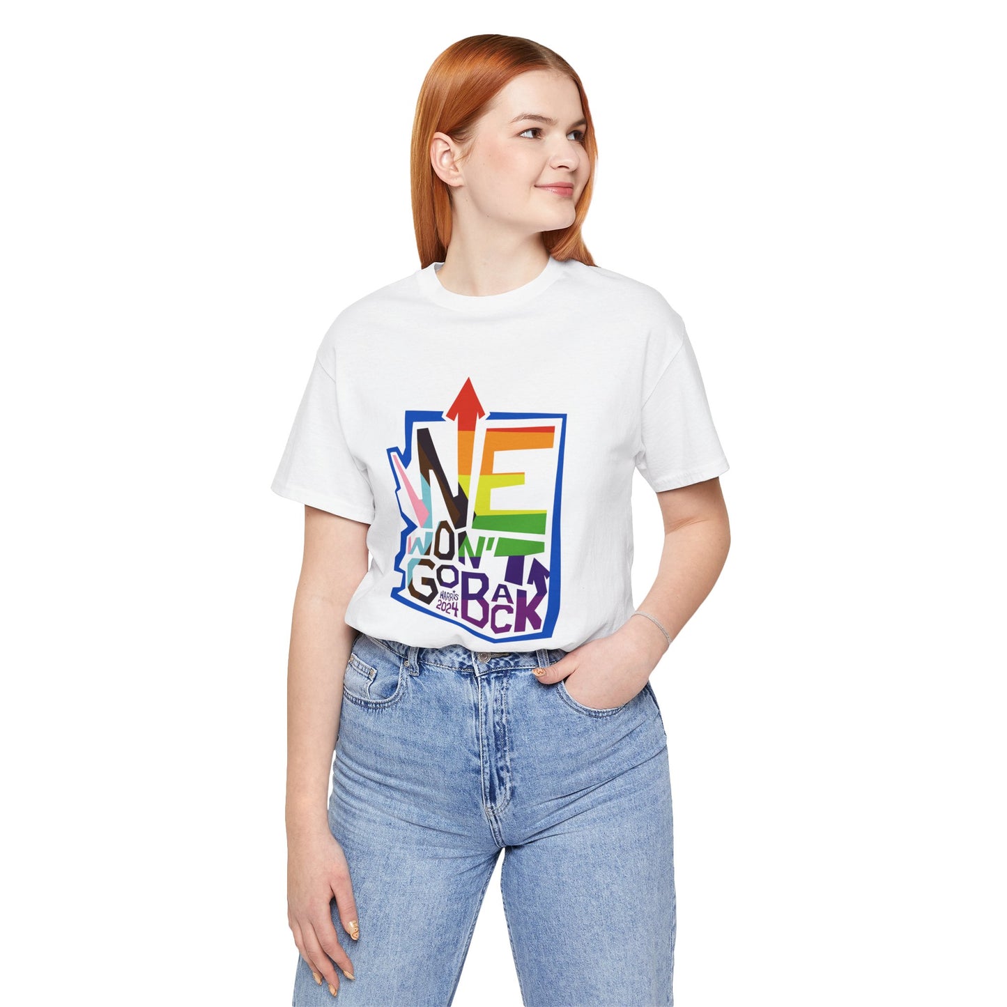 Kamala Harris 2024 - We Won't Go Back LGBTQ+ Unisex Tee